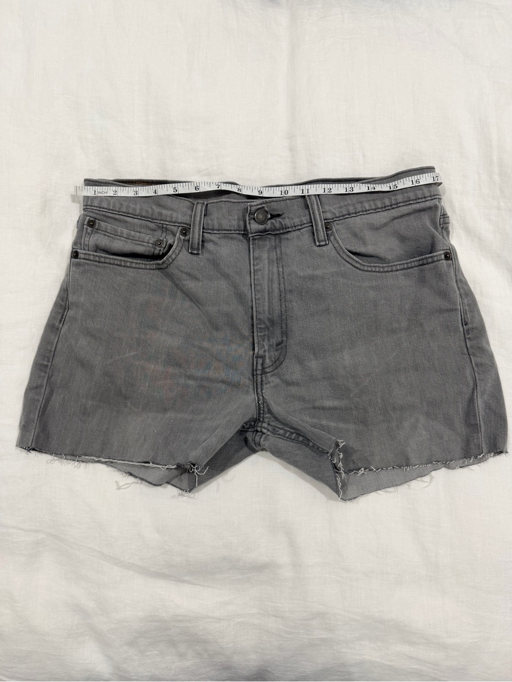 Upcycled Levi’s Gray Women's Denim Cutoff Shorts